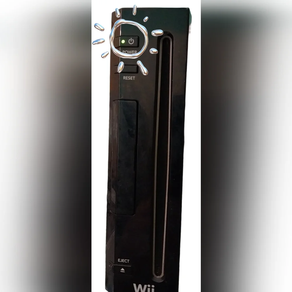 Black Nintendo Wii W/Aluminum Case! Works! No Controllers!